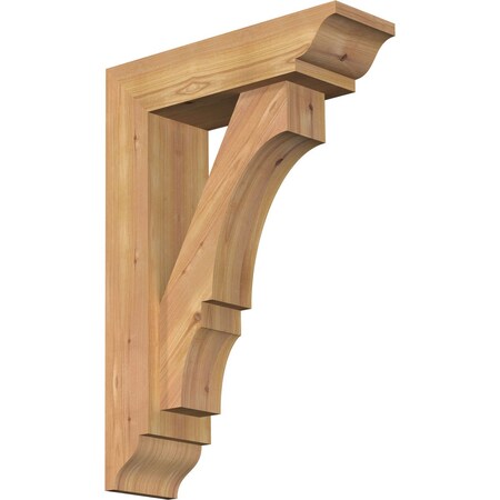 Ekena Millwork Balboa Traditional Smooth Bracket w/ Offset Brace, Western Red Cedar, 5 1/2"W x 18"D x 26"H BKT0604X18X26BOA01SWR